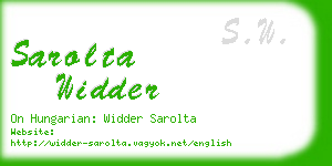 sarolta widder business card